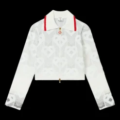Gradient Heart Monogram Towelling Jacket