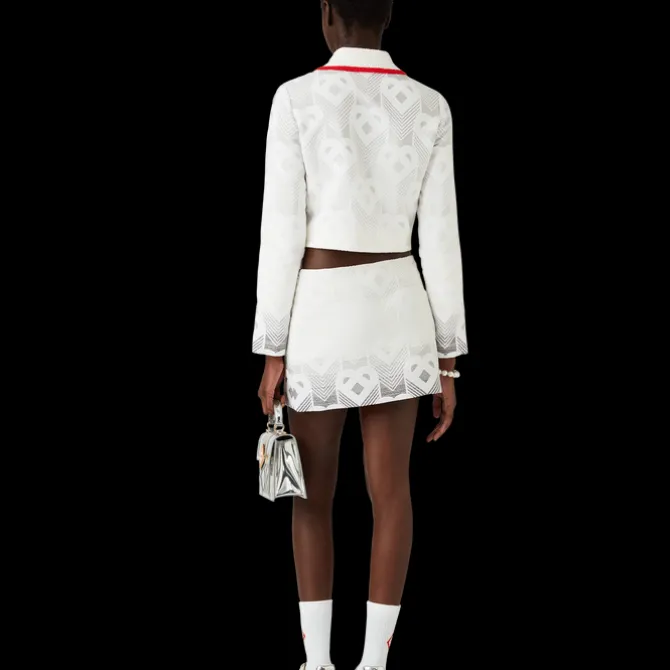 Gradient Heart Monogram Towelling Mini Skirt