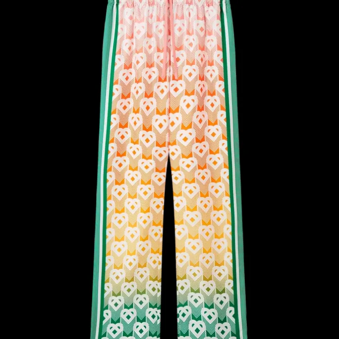 Gradient Heart Monogram Wide Leg Trousers