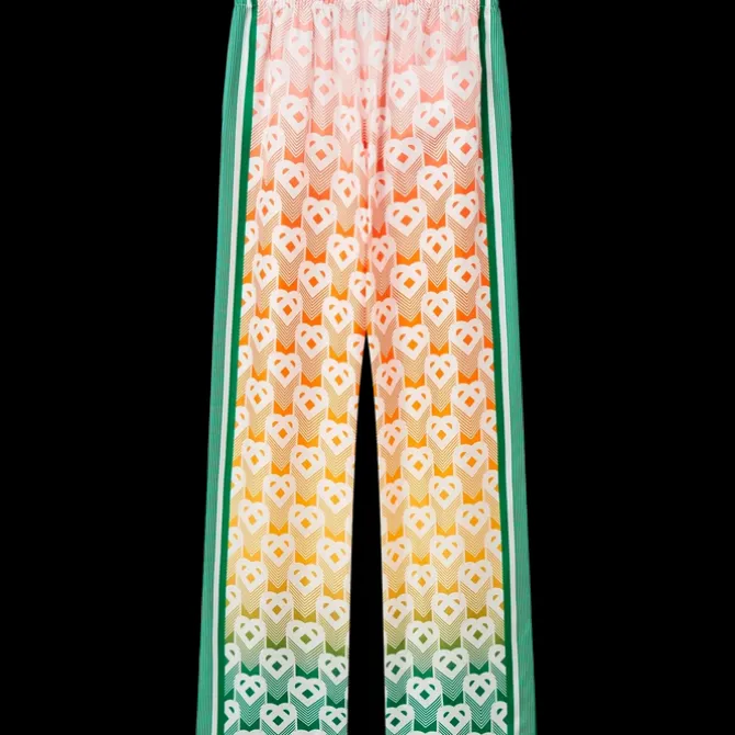Gradient Heart Monogram Wide Leg Trousers