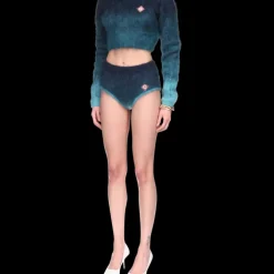 Gradient Mohair High Neck Jumper