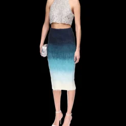 Gradient Mohair Skirt