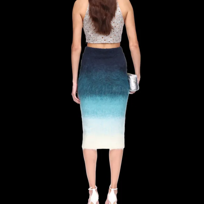 Gradient Mohair Skirt