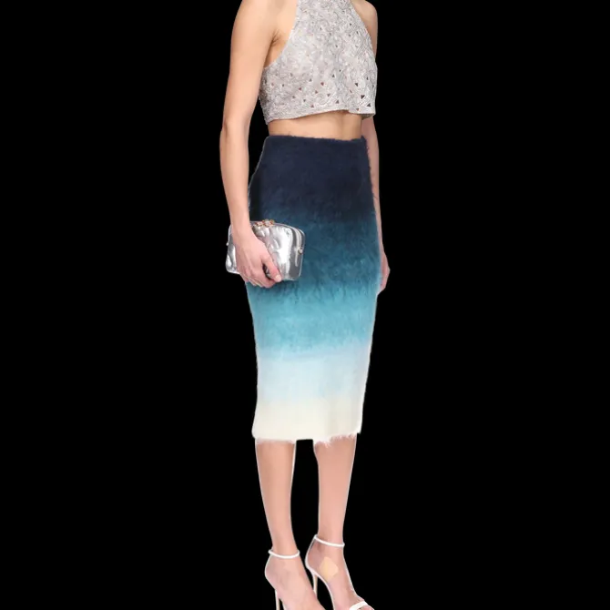Gradient Mohair Skirt