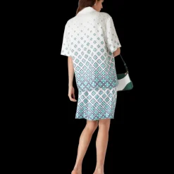 Gradient Monogram Short Sleeve Silk Shirt