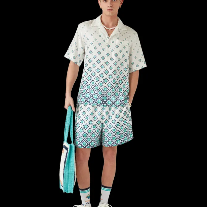 Gradient Monogram Silk Shorts