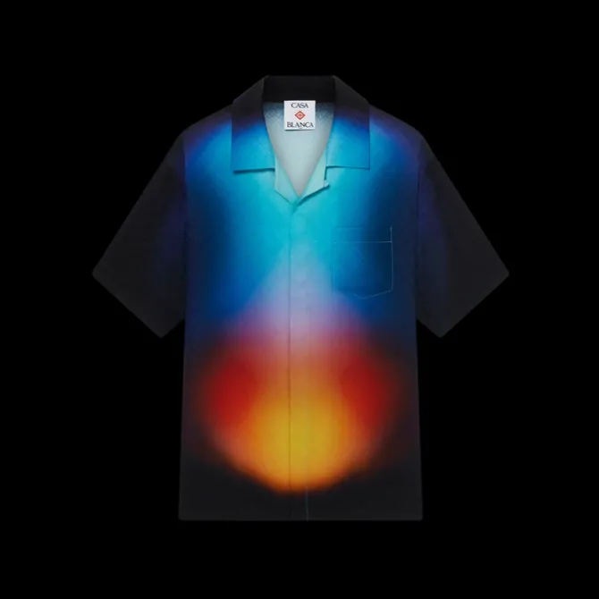 Gradient Silk Short Sleeve Shirt