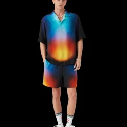 Gradient Silk Short Sleeve Shirt