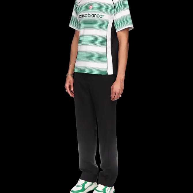 Gradient Stripe Panelled T-Shirt