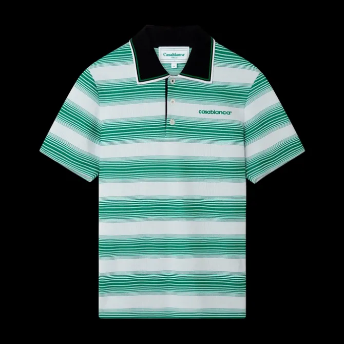 Gradient Stripe Polo Shirt