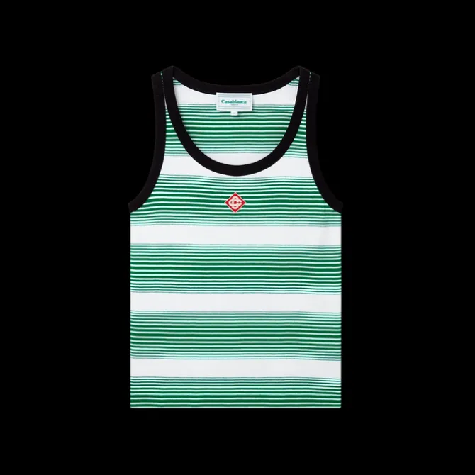 Gradient Stripe Ringer Tank Top