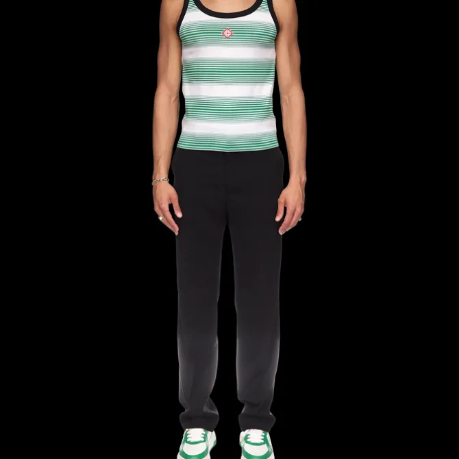 Gradient Stripe Ringer Tank Top
