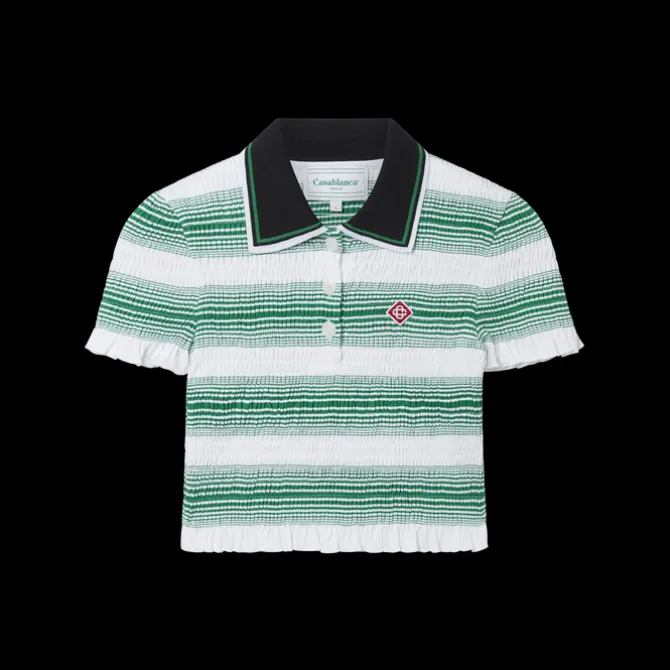 Gradient Striped Polo Top