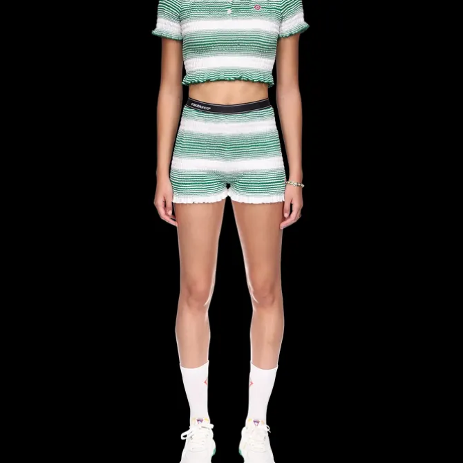 Gradient Striped Polo Top