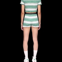Gradient Striped Polo Top
