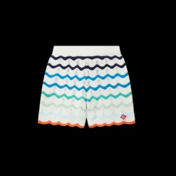 Gradient Wave Crochet Shorts