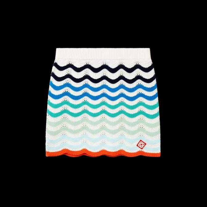 Gradient Wave Crochet Skirt