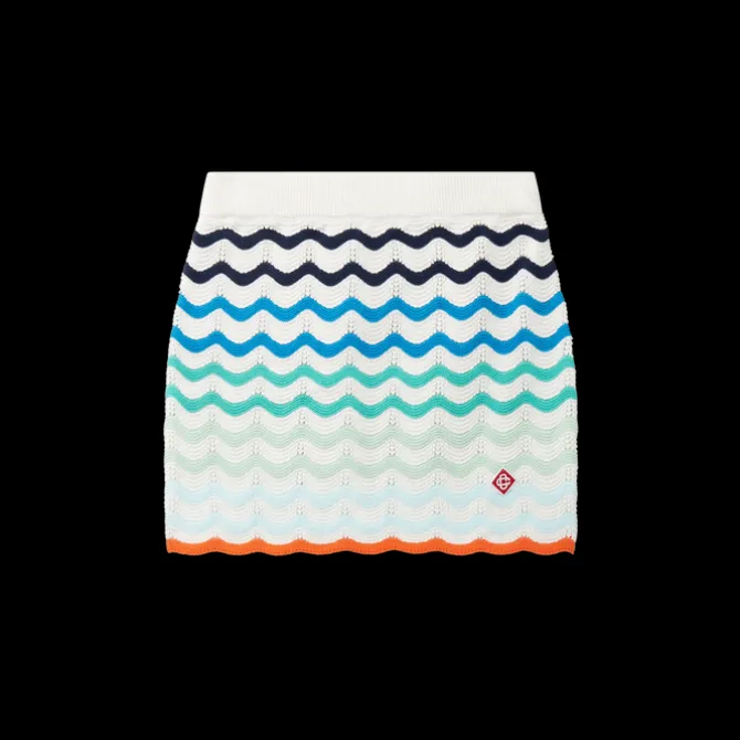 Gradient Wave Crochet Skirt
