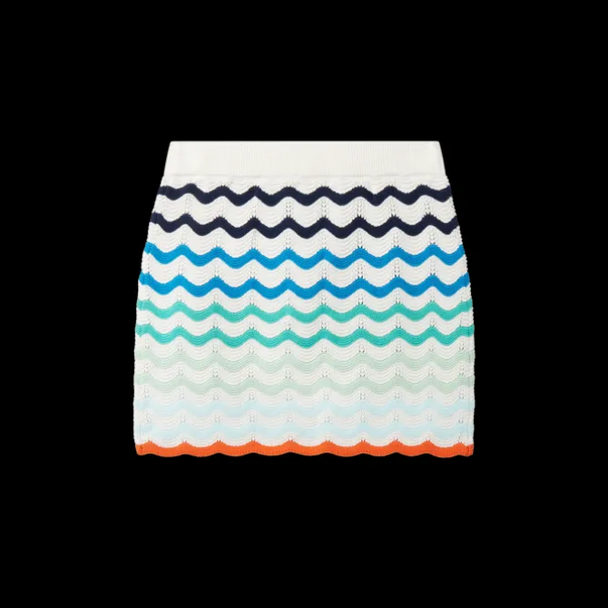 Gradient Wave Crochet Skirt
