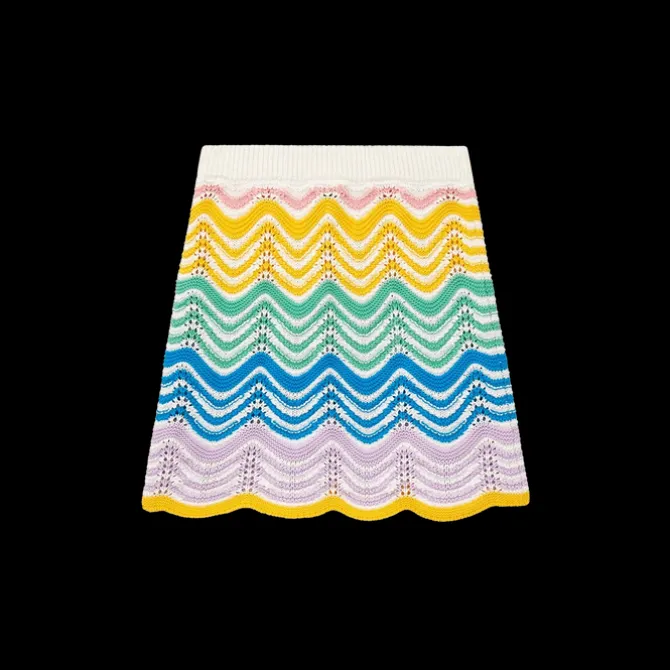 Gradient Wave Crochet Skirt