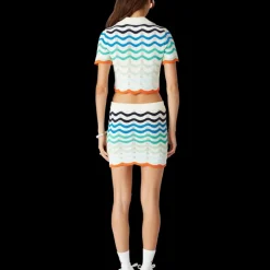 Gradient Wave Crochet Top