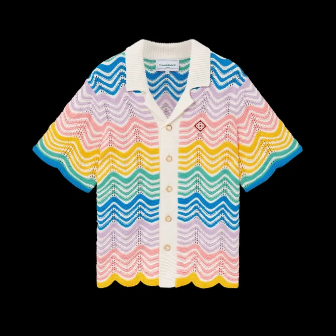 Gradient Wave Knit Shirt