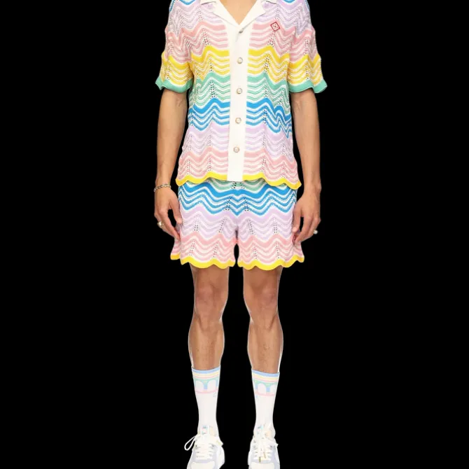 Gradient Wave Knit Shirt