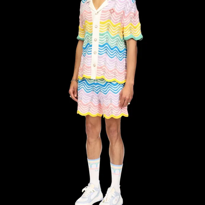 Gradient Wave Knit Shirt