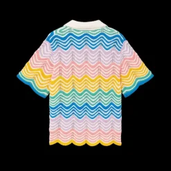 Gradient Wave Knit Shirt