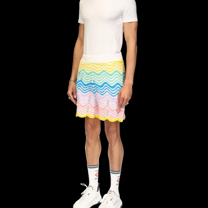 Gradient Wave Knit Shorts
