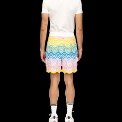 Gradient Wave Knit Shorts
