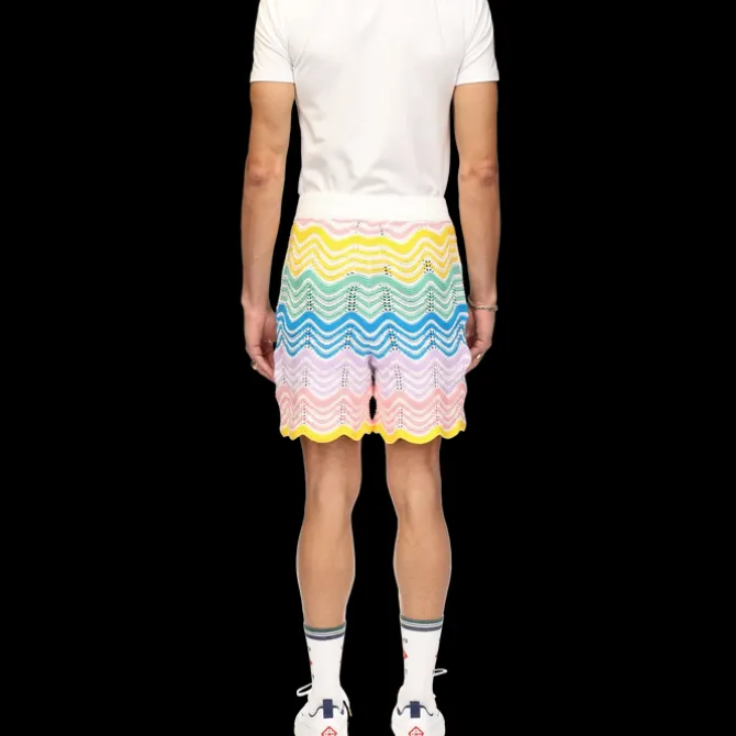 Gradient Wave Knit Shorts