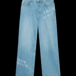 Graffiti Distressed Denim Jeans