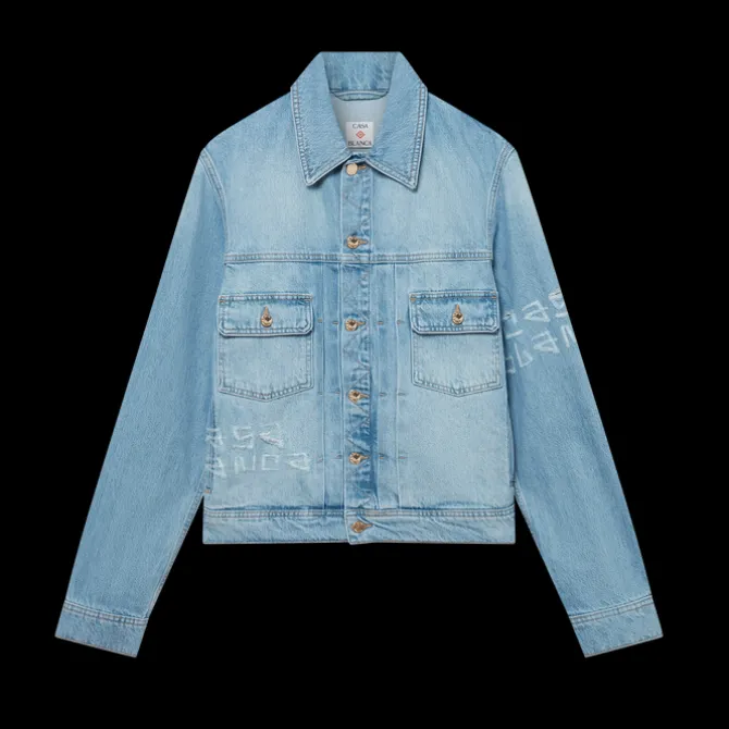 Graffiti Distressed Denim Jacket