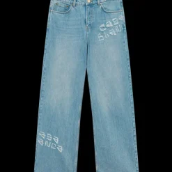 Graffiti Distressed Denim Jeans