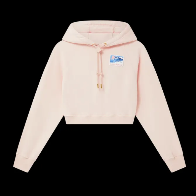 Greek Temple Cropped Hooded Sweatshirt