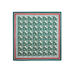 Heart Monogram Medium Silk Scarf