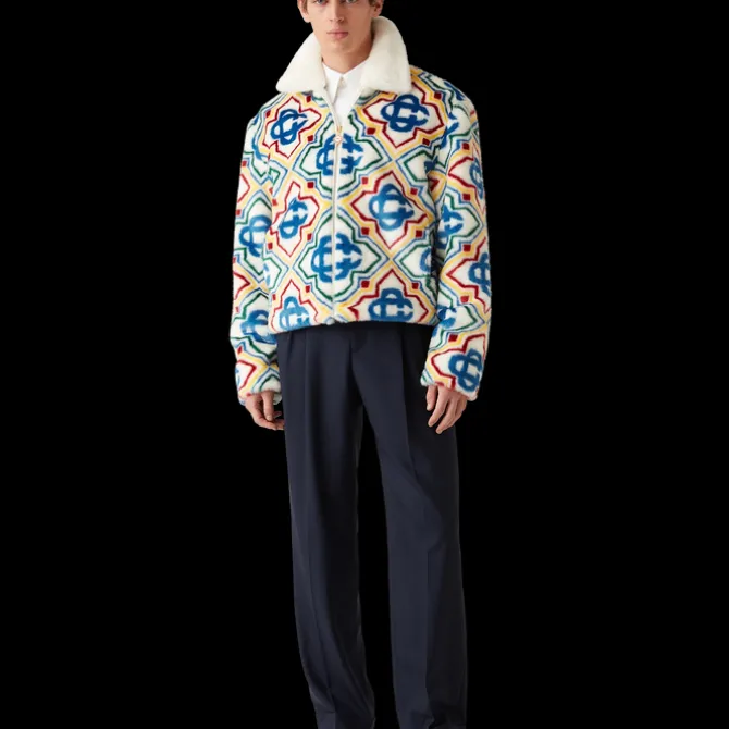 Jacquard Faux Fur Jacket