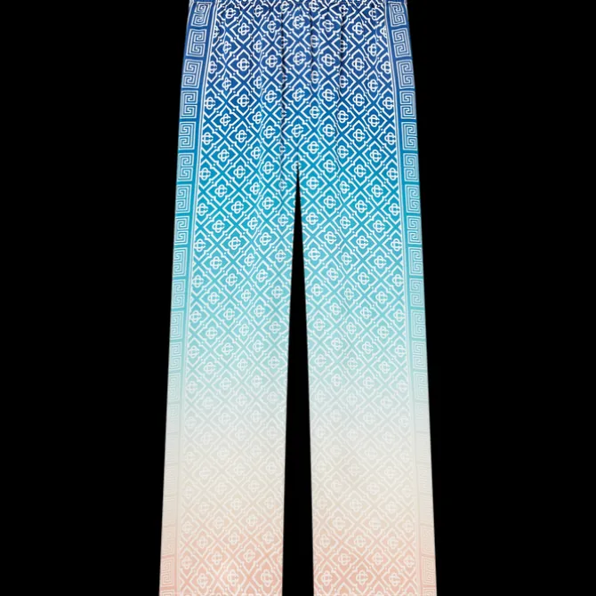 Jacquard Gradient Silk Trousers