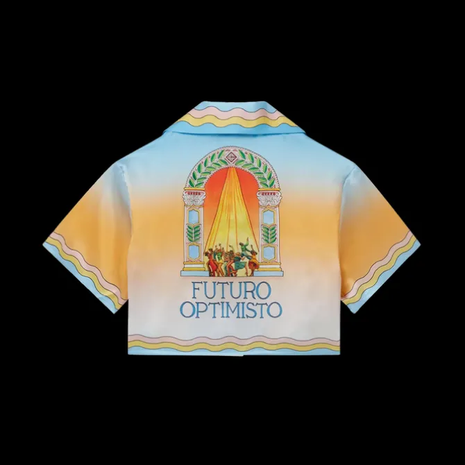 La Danse Cropped Silk Shirt