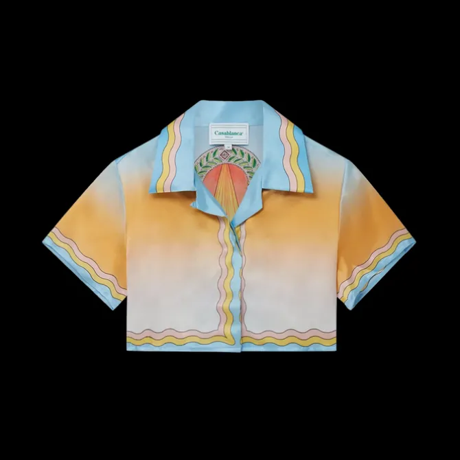 La Danse Cropped Silk Shirt