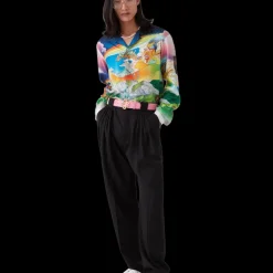 La Musique Long Sleeve Silk Shirt