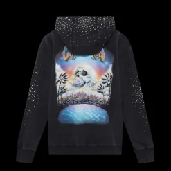 La Prémonition Crystal Embellished Zip Hooded Sweatshirt