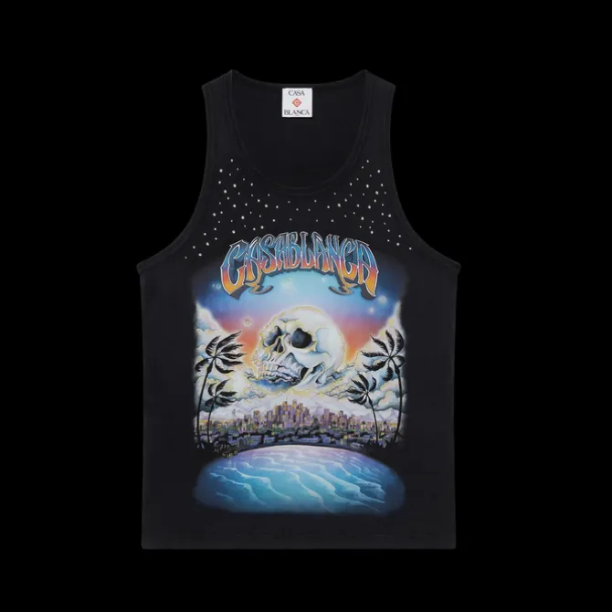 La Prémonition Crystal Embellished Tank Top