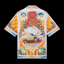 La Tornade De Rose Short Sleeve Silk Shirt