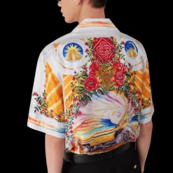 La Tornade De Rose Short Sleeve Silk Shirt