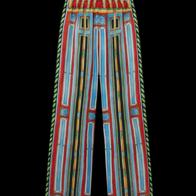 Le Palais En Fleur Silk Trousers