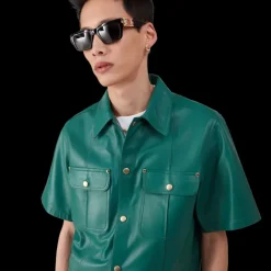 Leather Short Sleeve Shirt
