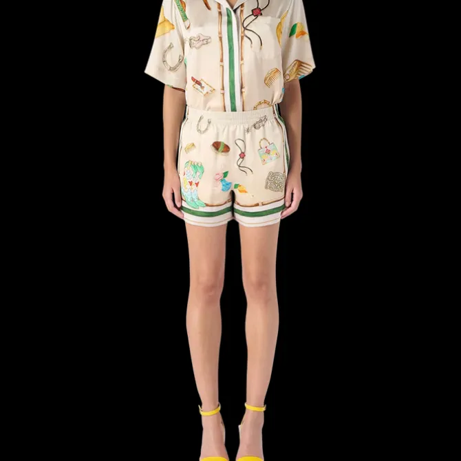 L'Ecurie Blanche Silk Shorts