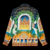 Maison D'Ete Cuban Collar Silk Shirt
